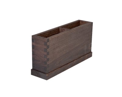 Bestickbox med två fack Havana Black 10-15 bestick