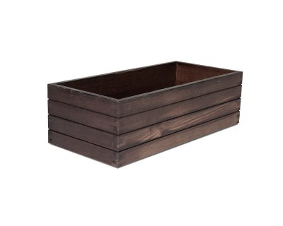 Rektangulär stapelbar låda Havana Black 53x25cm Höjd16cm