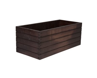 Rektangulär stapelbar låda Havana Black 53x25cm Höjd20cm