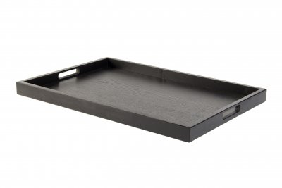 Serveringsbricka med handtag Havana Black 60x40cm