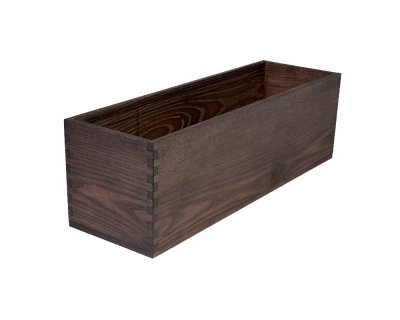 Rektangulär låda Havana Black 47x15cm