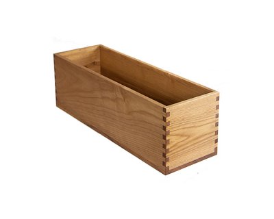 Rektangulär låda Linoljad ek 47x15cm