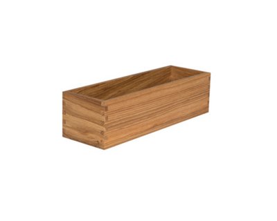 Rektangulär låda Linoljad ek 38x12cm