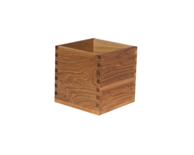 Besticklåda Linoljad ek 15x15cm