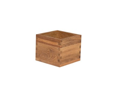 Liten låda Linoljad ek 12x12cm