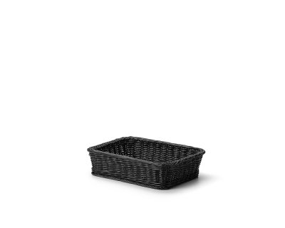 Brödkorg Svart rektangulär pp-plast 36x27cm