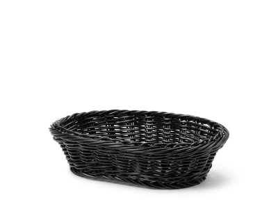 Brödkorg Svart oval pp-plast 29,5x21,5cm