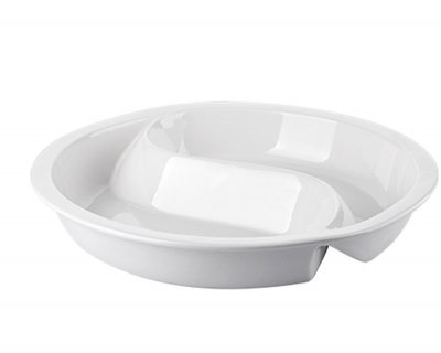 Porslinsfat rund 2-delad D39cm