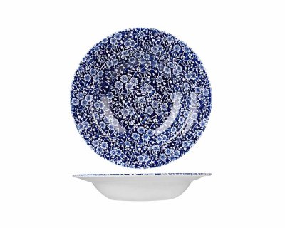 Victorian Calico Willow Profile Rimmed Soup 25cm