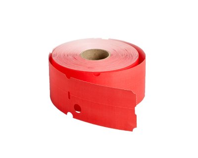 Röd q-robe garderobsbiljett