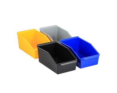 Besticklåda blå pp-plast 30x16,7cm