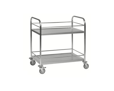 Rostfri vagn 2 plan C2 18/0 med sarg