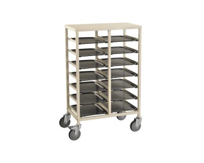 Dubbel brickvagn med broms