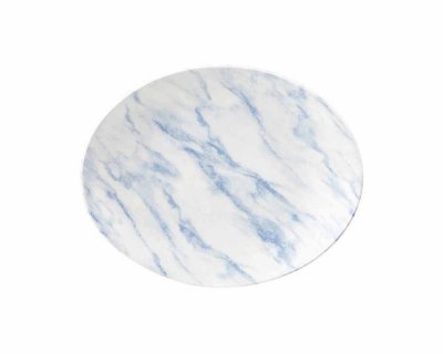 Marble Blue Oval Coupe Plate 31,7x25,5cm