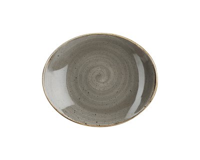 Stonecast Grey Orbit Oval Coupe Plate 19,2x16cm