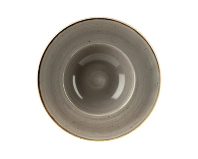 Stonecast Grey Profile Wide Rim Bowl Med 24cm