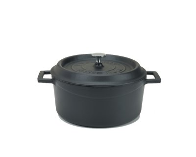 Slowcook Rund Gryta mattsvart 24cm 4,5L