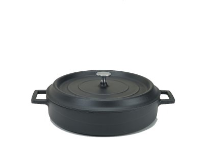 Slowcook Rund låg Gryta mattsvart 28cm 3,4L