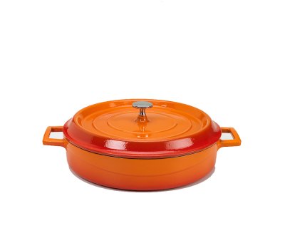 Slowcook Rund låg Gryta orange 28cm 3,4L