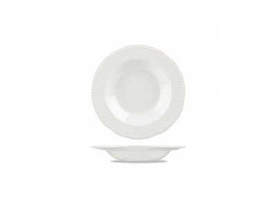 Buck'Ham White Rimmed Soup 23cm