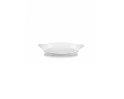 White Cookware Intermed Oval Eared Dish 38cl