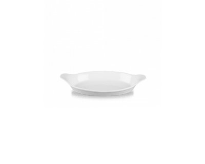 White Cookware Medium Oval Eared Dish 78cl