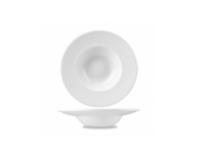 White Profile Wide Rim Bowl Med 24cm