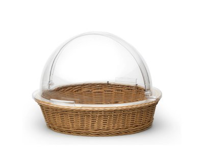 Brödkorg Brun med roll top lock pc-plast D40cm