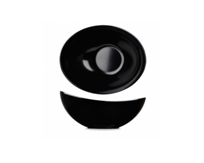 Plastic Melamine Black Moonstone Bowl 450cl