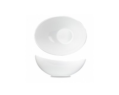 Plastic Melamine Wh Moonstone Bowl 450cl